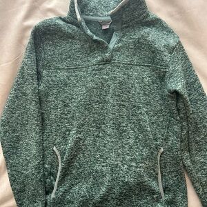 Eddie Bauer Women's Zip-Up Sweater in Green Mix